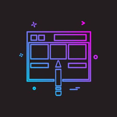 Web yerleşim simgesi tasarım vektörü