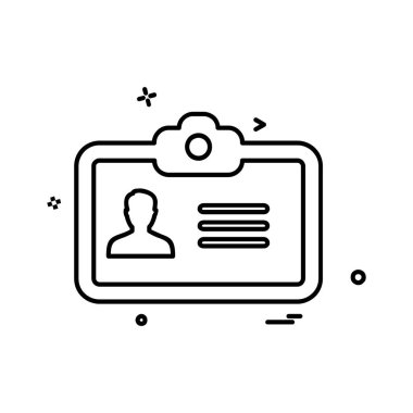 ID kart simgesi vektör illüstrasyonu 