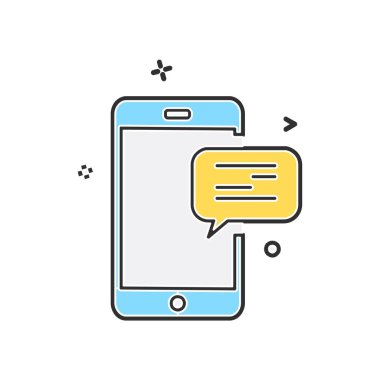 Mobil simge tasarım vektörü