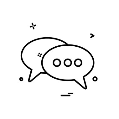 İleti simgesi tasarım vektörü