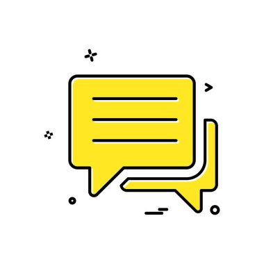 konuşma sohbet sms simge vektör tasarımı