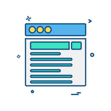 Web düzeni simge tasarım vektörü