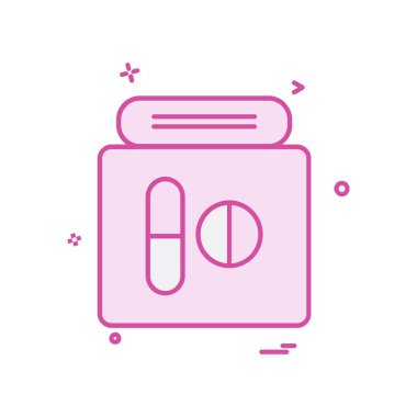 Tıbbi simge tasarım, renkli vektör çizim