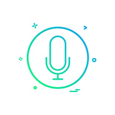 Ses kaydedici simgesi, renkli vektör çizim