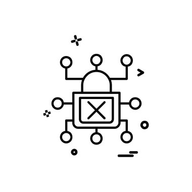 Siber güvenlik simge tasarlamak vektör