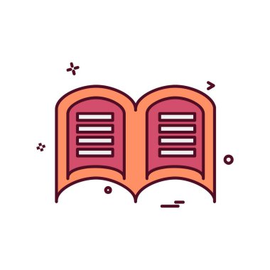 Kitap simgesi tasarım vektörü