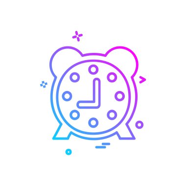 saat düz ikon vektör illüstrasyonu 