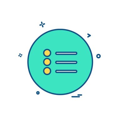 Menü simgesi tasarım, renkli vektör çizim