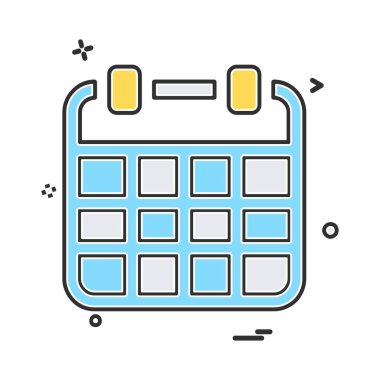 Takvim simgesi tasarım vektörü 