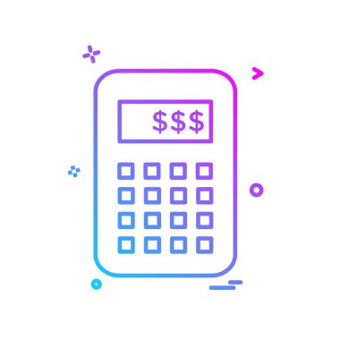 Hesap makinesi simgesi tasarım vektörü