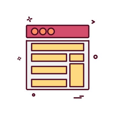 Web düzen simge tasarlamak vektör