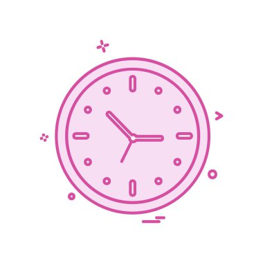 saat düz ikon vektör illüstrasyonu 