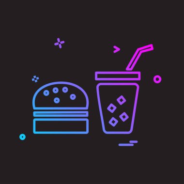 Gıda simgesi tasarım vektörü