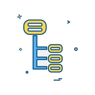 Hiyerarşi simgesi tasarım vektörü