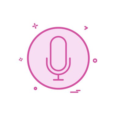 Ses kaydedici simgesi, renkli vektör çizim