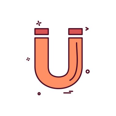 Magnet simge tasarım vektörü