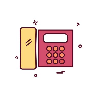 Telefon simgesi tasarım vektörü