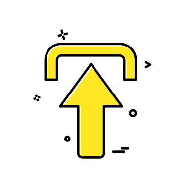 Yukarı ok simgesi tasarım vektörü