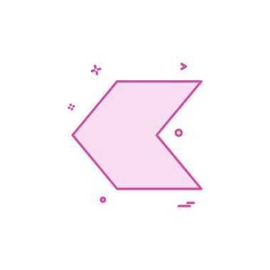 Sol ok simgesi tasarım vektörü