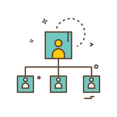 Ağ simgesi tasarım vektörü