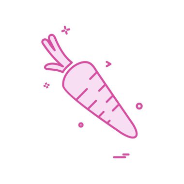 Havuç simgesi tasarım, renkli vektör çizim