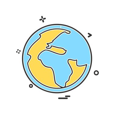 Küre simge tasarlamak vektör