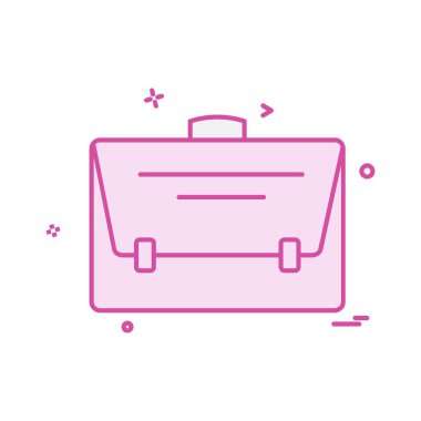 Çanta simgesi tasarım vektörü