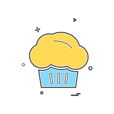 Gıda simgesi tasarım vektörü