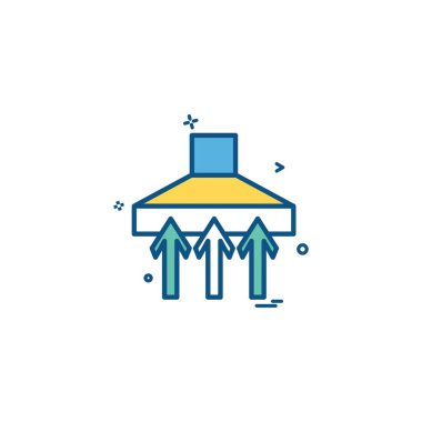 Yukarı ok simgesi tasarım vektörü