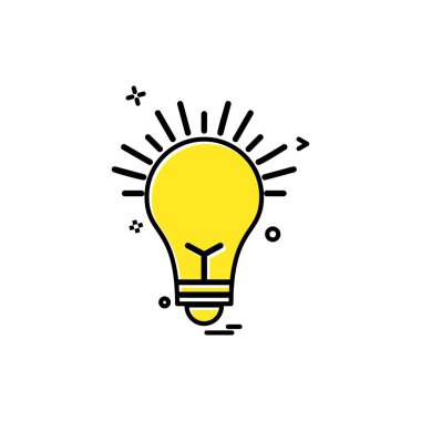 ampul ışık simge vektör tasarımı