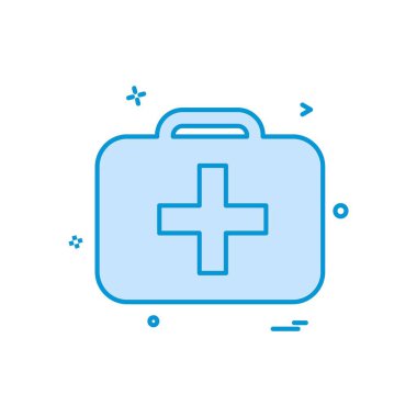 İlk yardım kutusu simge tasarlamak vektör