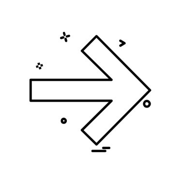 Sağ ok simge tasarlamak vektör