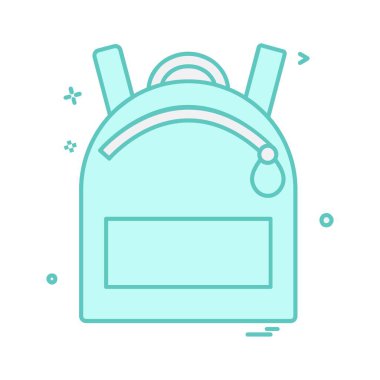 Okul çantası simge tasarlamak vektör