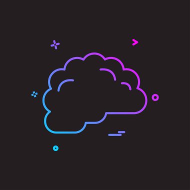 Beyin simge tasarlamak vektör