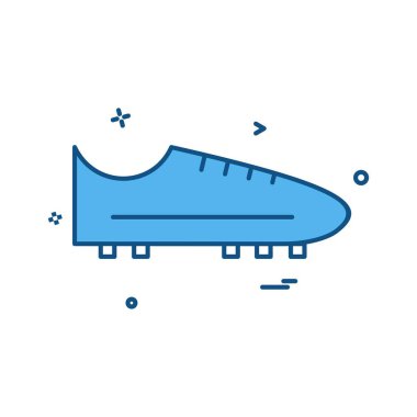 Ayakkabı simgesi tasarım, renkli vektör çizim