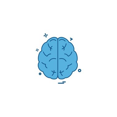 Beyin simge tasarlamak vektör