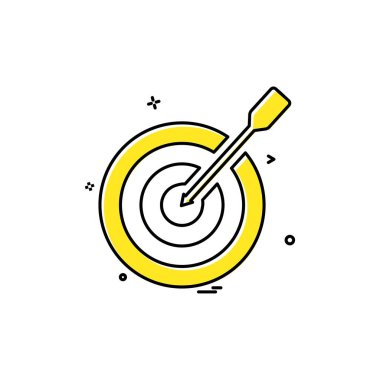 Dart oyunu simge tasarlamak vektör