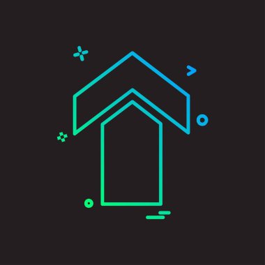 Yukarı ok simgesi tasarım vektörü