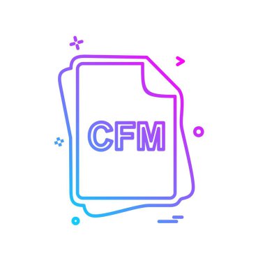CFM dosya türü simge tasarlamak vektör