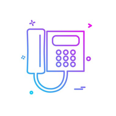 Telefon simgesi tasarım vektörü 