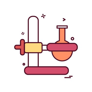Beaker deney şişesi ikon vektör tasarımı