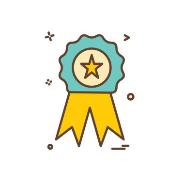 Rozet simgesi tasarım vektörü