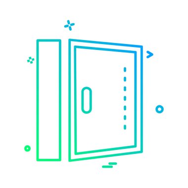 Çalışma araçlar simgesi tasarım, renkli vektör çizim 