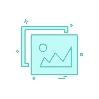 Görüntü simgesi tasarım, renkli vektör çizim