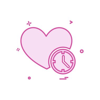 Kalp simgesi tasarım, Sevgililer günü için vektör çizim