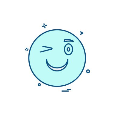 Emoji simgesi tasarım, vektör çizim