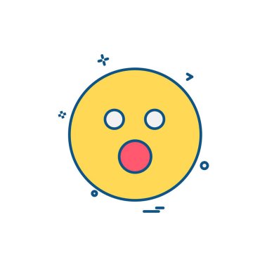 Emoji simgesi tasarım, vektör çizim