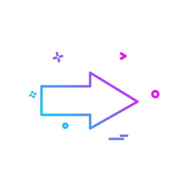 Ok simgesi tasarım vektörü