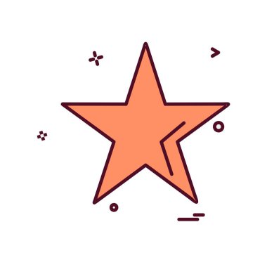 Yıldız simgesi tasarlamak vektör 