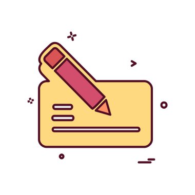 Kalem simgesi tasarım vektörü